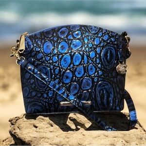 Brahmin Kyanite Curie Leather Mini Duxbury Bag NWT